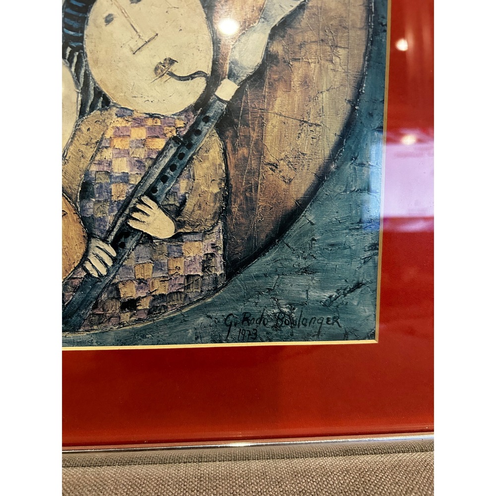 Graciela Rodo Boulanger The Musicians 1973 Framed Lithograph Print Red Mat 16x16 - Picture 3 of 7